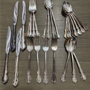 Vintage Silver Plated Stainless Flatware Set 1847 Roger’s Bro. - 27 Pcs